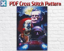 Dancing Clown Cross Stitch Pattern / It Movie Cross Stitch Pattern / Cujo Cross Stitch Pattern / Horror Movie PDF Chart