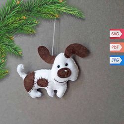 Dog Christmas ornament pattern , toy stuffed and plush patterns for Advent Calendar Pattern , Stocking Stuffer for Kids
