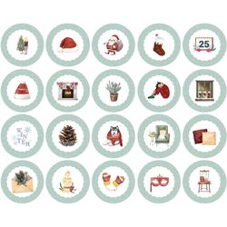 36 christmas instagram highlight. Winter social media icons.