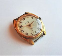 Soviet mens watch Vostok 2409 A - gold plated wind up wristwatch USSR
