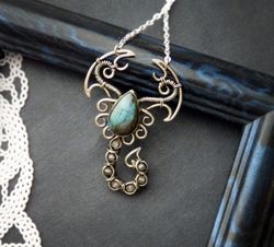 Scorpio pendant / Scorpion jewelry / zodiac sign / labradorite jewelry