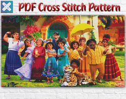 Encanto Cross Stitch Pattern / Family Madrigal Cross Stitch Pattern / Mirabel Cross Stitch Chart / Casita Cross Stitch