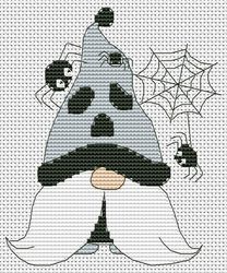 Set of 4 cross stitch patterns - Halloween gnomes