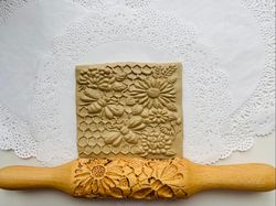 Rolling pin - embossed rolling pin - best rolling pin - Honeycomb