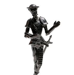 Vintage Cast Iron Statuette Don Quixote. Cast iron figurine.Kasli
