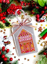 GINGERBREAD HOUSE Christmas Cross Stitch Pattern PDF by CrossStitchingForFun Instant download