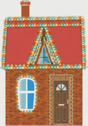 Cross Stitch Pattern | Christmas House | 5 Sizes | PDF Counted Vintage Highly Detailed Stitch