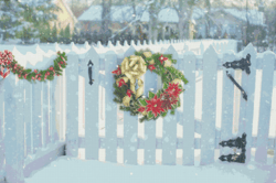 Cross Stitch Pattern | Wreath | Christmas | The Gate | 6 Sizes | PDF Counted Vintage Highly Detailed Stitch