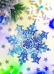 VARIEGATED CHRISTMAS SNOWFLAKE cross stitch pattern PDF by CrossStitchingForFun Designs Instant Download