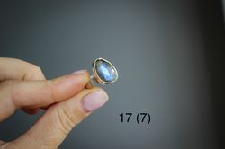 Labradorite silver ring, Size 7, Statement silver ring, gemstone ring, Gift for women