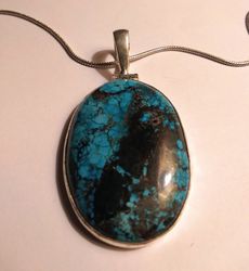Stunning 925 Sterling Silver Turquoise Necklace