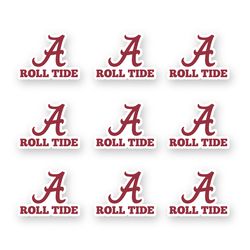 Alabama Crimson Tide College Sport Team Sticker Set of 9 by 2 inches each Decal Car Window Case Laptop Wall