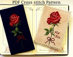 Rose Cross Stitch Pattern. Beginner Embroidery. Digital File Cross Stitch. Rose Embroidery Pattern. Easy Cross Stitch