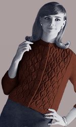 Vintage Knitting Pattern 28 Leaf Pattern Jumper Women