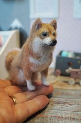 Shiba inu miniature figure