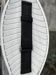 Canvas rolled velcro strap black