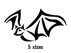 Bat embroidery design. Machine embroidery designs halloween. Downloadable embroidery file. Instant download.
