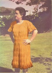 Vintage Crochet Pattern 35 Lace Pineapple Dress Women