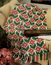 Vintage Crochet Pattern 38 Spring Posies Afghan