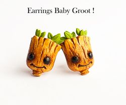 Earrings Baby Figurine