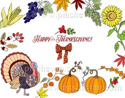 Thanksgiving Day digital clip art. Instant download. Clipart