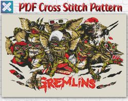 Gremlins Cross Stitch Pattern / Yoda Cross Stitch Pattern / Star Wars PDF Cross Stitch Chart / Instant Printable Chart