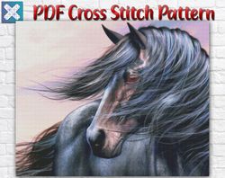 Horse Cross Stitch Pattern / Animal Cross Stitch Pattern / Nature Cross Stitch Pattern / Horse PDF Cross Stitch Chart
