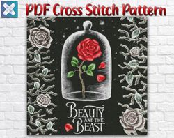 Beauty And The Beast Cross Stitch Pattern / Disney Cross Stitch Pattern / Princess Cross Stitch Chart / Beauty Princess