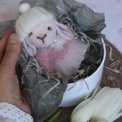 Teddy Bunny, Collectable toy, handmade stuffed animals.