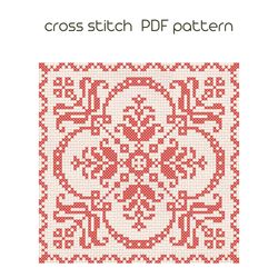 Red ornament cross stitch pattern Easy cross stitch Christmas ornament cross stitch PDF pattern Instant download /170/