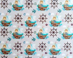Digital Printed Teddy Bears, Jercey Kids Fabric, Baby Clothes Fabric, Nautical Baby Bear Fabric