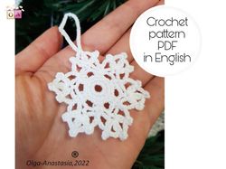 Snowflake  2 Christmas crochet pattern , crochet Snowflake pattern , crochet pattern , Irish Crochet , Motif crochet ,