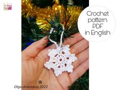 Snowflake  7 Christmas crochet pattern , crochet Snowflake pattern , crochet pattern , Irish Crochet , Motif crochet ,