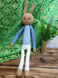 Bunny toy Rabbit Amigurumi crochet toys handmade soft toy crochet hare 20  inches