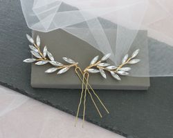 Crystal hair vines bridal / Bling wedding head piece / Wedding pins gold or silver / Hair piece for bride crystal vines