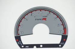 Gauge Faces Overlay Type-R style for Honda Civic Fk FD  Si 06-12