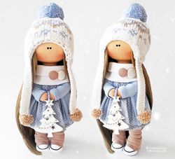 Christmas doll | Handamde doll | Christmas gift idea | Christmas decor | READY TO SHIP | Winter doll for Christmas