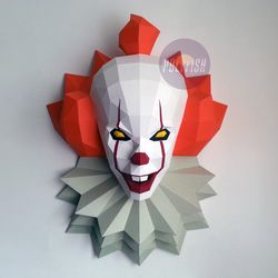 DIY Pennywise 2017 3D model template Papercraft PDF
