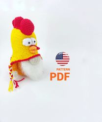 Gnome crochet pattern, Crochet Chicken Gnome Pattern, Easter