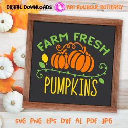 Farm fresh Pumpkins color print Thanksgiving decor Thankful Farmers market wall art Farmhouse Home decoration
