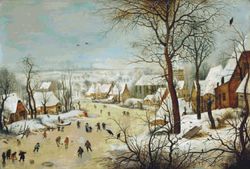 Cross Stitch Pattern | Winter Landscape with Skaters  | 5 Sizes | PDF Counted Vintage Highly Detailed Stitch