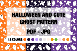 Halloween and cute ghost pattern