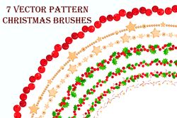 7 Vector Pattern Christmas Brushes
