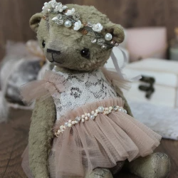 Handmade stuffed bear, collectible bear, unique gift
