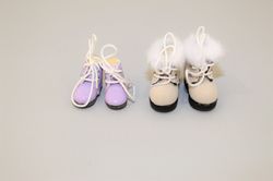 Winter boots for Blythe -  Set of 2 Blythe Shoes - 3.3 cm doll shoes - Boots for Obitsu11 – Christmas gift