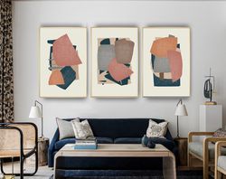 Abstract Geometric Set Of 3 Prints Printable Art Modern Wall Art Concept Art Large Art Triptych Poster Interior Decor