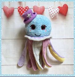 crochet pattern octopus, octopus toy, amigurumi octopus, sea animal