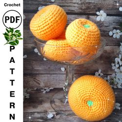 Crochet Pattern Orange and Mandarin, fruits amigurumi