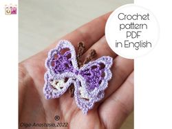 Butterfly  crochet pattern , crochet pattern , crochet Butterfly pattern , crochet motif , crochet motif  pattern .