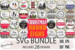Bundle Christmas Svg, Christmas Round Signs Svg, Merry Christmas Svg files, Digital download